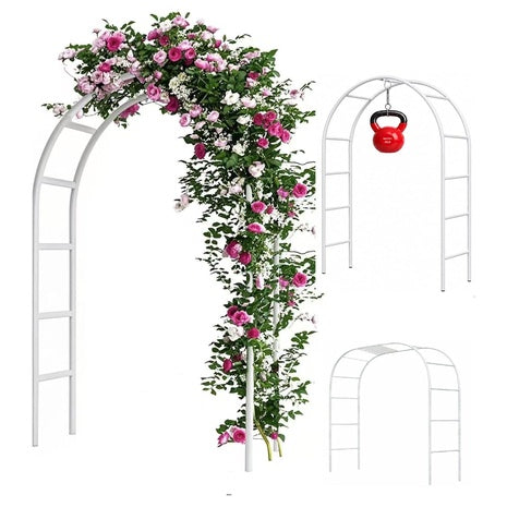 Adorox 7.8-Feet Metal Garden Arch Trellis