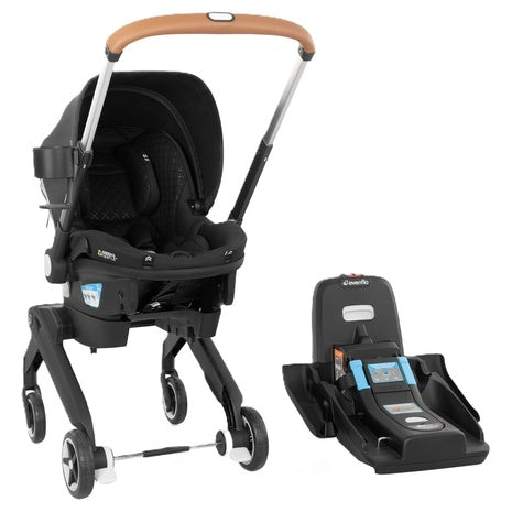 Evenflo Shyft DualRide Infant Car Seat and Stroller Combo with Carryall Storage