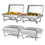 4-Pack Tinana 8QT Full Pan Chafing Dish Buffet Set