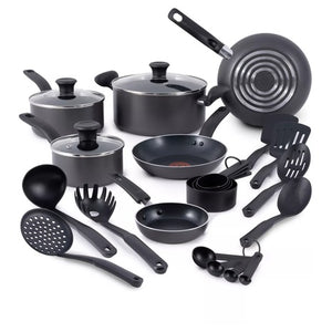 18-Piece T-Fal Initiatives Aluminum Nonstick Cookware Set