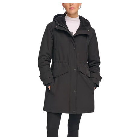 Calvin Klein Women's Zipper Hooded Puffer Coat