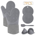 7-Piece Aovky Oven Mitts And Pot Holders Set