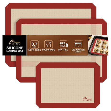 3-Pack Silicone Baking Mats (2 Colors)