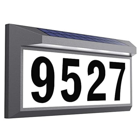 Eyrosa Illuminated LED Waterproof Solar Lighted Address Sign