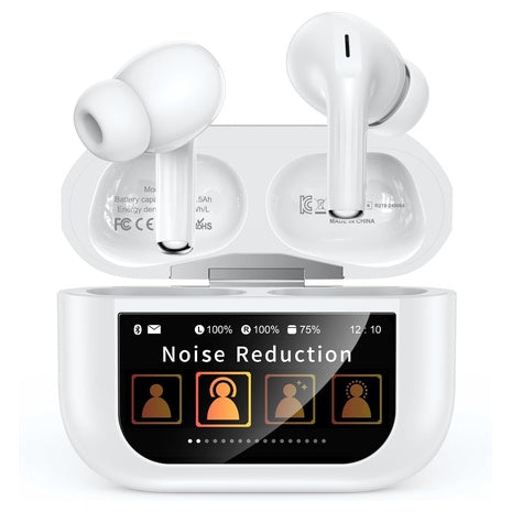 Noise Cancelling Bluetooth Earbuds with Touch Screen Controls