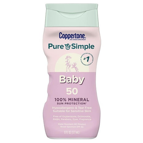 Coppertone Pure and Simple Baby SPF 50 Sunscreen Lotion