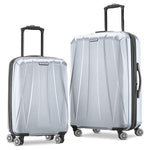 Samsonite Centric 2 Hardside Expandable Luggage with Spinner Wheels, Silver, 2-Piece Set (20/24)