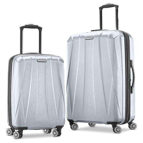 Samsonite Centric 2 Hardside Expandable Luggage with Spinner Wheels, Silver, 2-Piece Set (20/24)