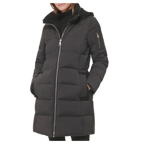 Calvin Klein Women's Faux Shearling Lined Down Puffer Jacket