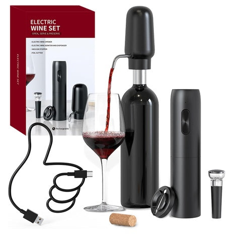 4-in-1 Electric Wine Opener Set