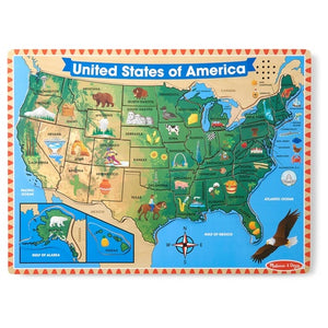 40 Piece Melissa & Doug USA Map Sound Puzzle