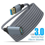 Hannord 6.6 Ft USB 3.0 Type A Male To Female Extension Cord