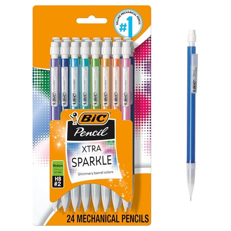 24 BIC Xtra-Sparkle Mechanical Pencils