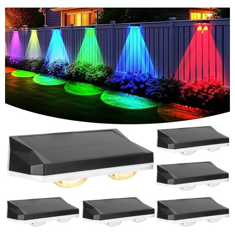 6-Pack Gachiwar Solar Outdoor Fence Lights