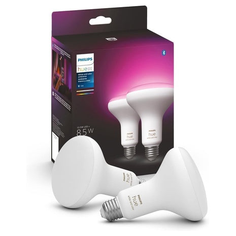 2-Pack Philips Hue White & Color Ambiance BR30 LED Smart Bulbs