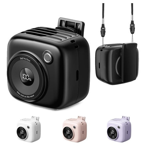 Portable Rechargeable 3 Speeds 3000mAh Battery Waist Fan
