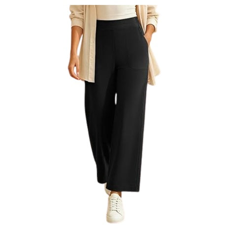 Women's High Elastic Waisted Casual Lounge Palazzo Pants
