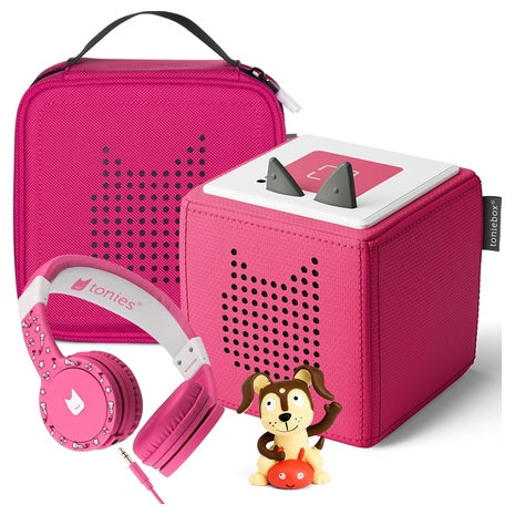 Toniebox 1 Audio Player Bundle with Playtime Puppy, Headphones, and Carrying Case