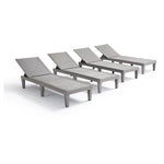 4 Outdoor Adjustable & Stackable Chaise Lounge Chairs (2 Colors)