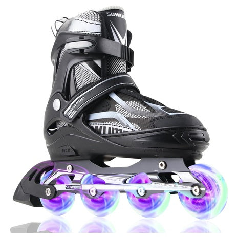 Adjustable Inline Skates with Light-Up Wheels (4 Colors)