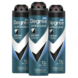 3 Cans Degree Men UltraClear Dry Spray Antiperspirant
