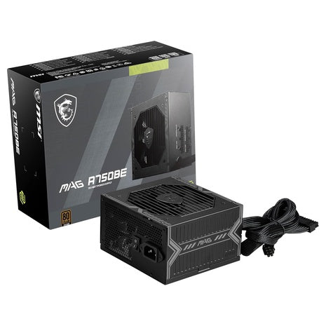 MSI MAG A750BE 750W Semi-Modular ATX Power Supply 80 PLUS