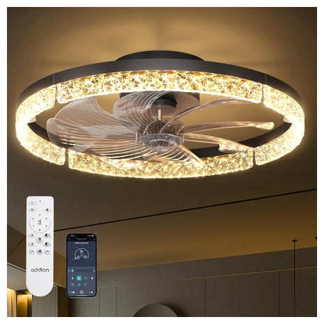 Addlon 20 Low Profile Ceiling Fans With Lights And Remote