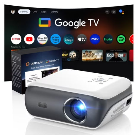 Happrun 4K Google TV Projector W/ Official Google License