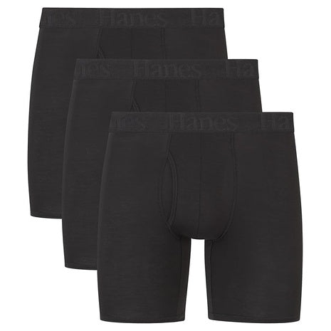 3-Pack Hanes Men's Supersoft Viscose Boxer Briefs (2 Colors)
