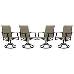 4-Pack Swivel Patio Dining Chairs