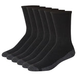 6 Pairs Hanes Men’s Max Cushion Crew Socks