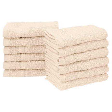 12-Piece Ring Spun Cotton Softer Face Towel Set