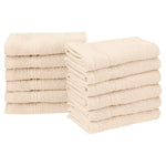 12-Piece Ring Spun Cotton Softer Face Towel Set