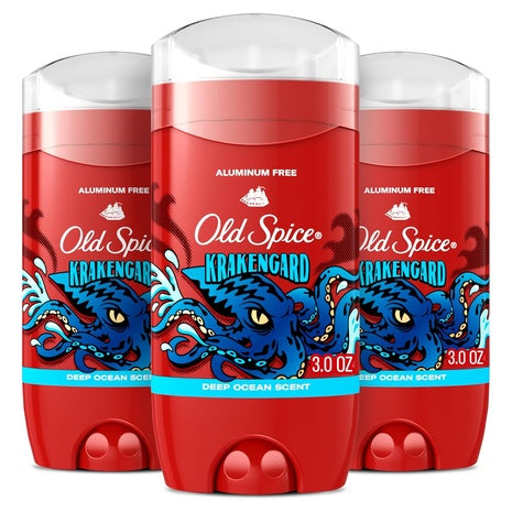 3-Pack Old Spice Men's Krakengard  Aluminum Free Deodorant
