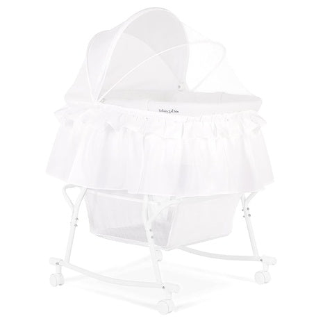 Dream On Me Lacy Portable 2-in-1 Bassinet & Cradle with Full Canopy
