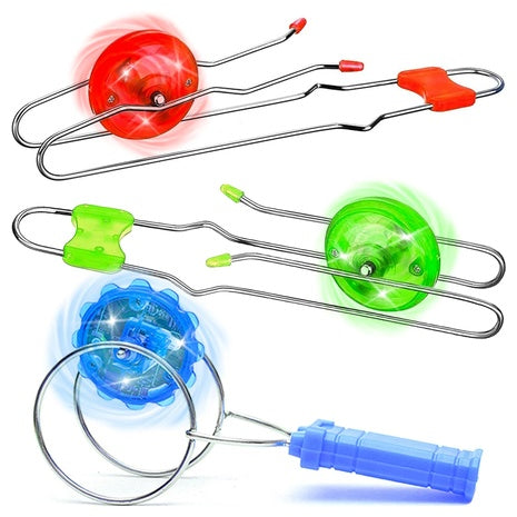 3-Pack Light-Up Gyro Wheel Toys