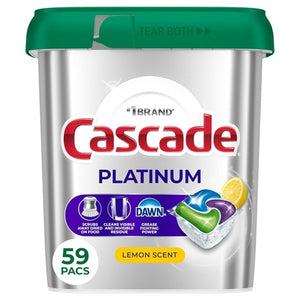 59 Cascade Platinum Dishwasher Pods Lemon