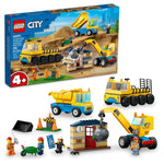 LEGO City Construction Trucks and Wrecking Ball Crane