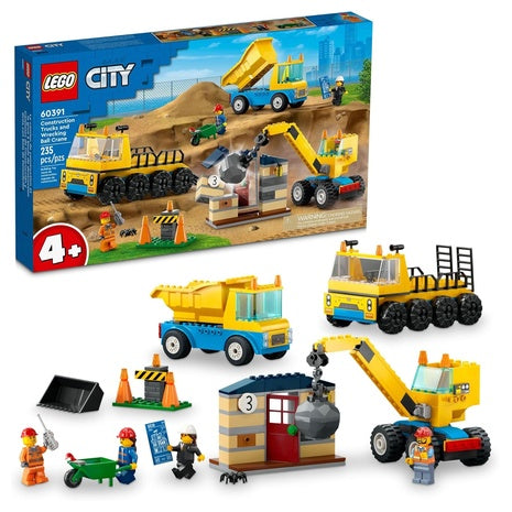 LEGO City Construction Trucks & Wrecking Ball Crane Set