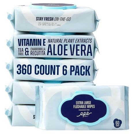 360 Flushable Wet Wipes