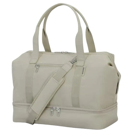 Samsonite Drop-Bottom Weekender Duffel With Detachable Strap (Limestone Grey)