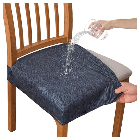 6-Set CRFATOP Waterproof Dining Chair Seat Cover