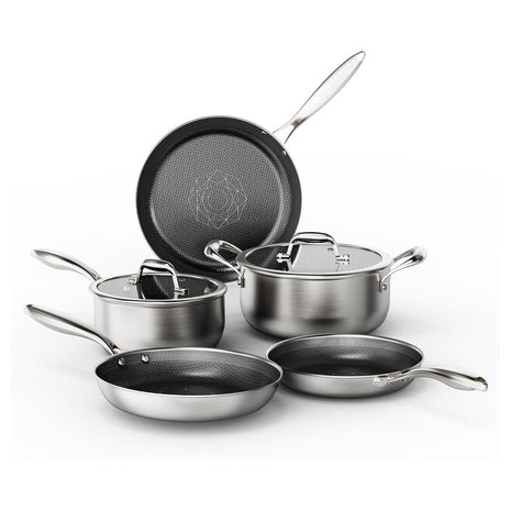 11-Piece Stainless Steel Non-Stick Cookware Set