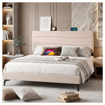 Jonpony Queen Size Wave Ergonomic Upholstered Headboard