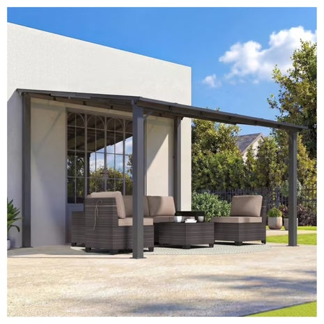 Alaulm 10ft X 12ft Galvanized Steel Outdoor Pergola