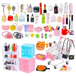 100 Dollhouse Mini Beauty & Bathroom Accessories Set