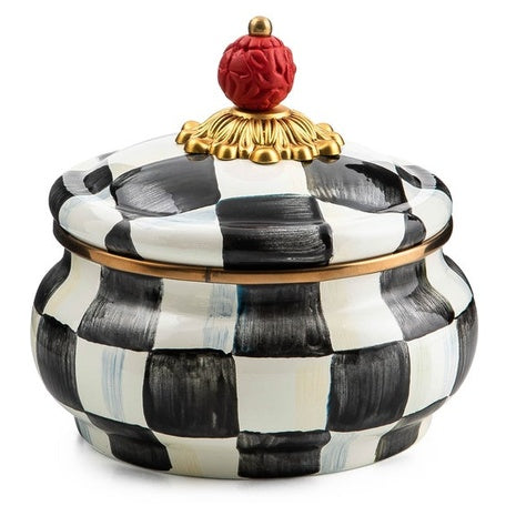 Courtly Check Squashed Pot