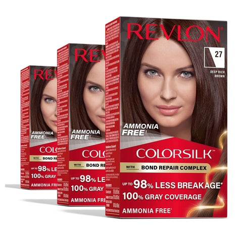 3-Pack Revlon ColorSilk With Bond Repair Complex