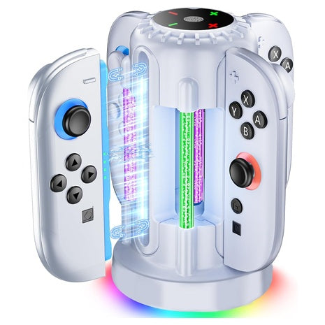 Fegliea 4-in-1 Charging Dock For Nintendo Switch 2 With LED Light (2 Colors)