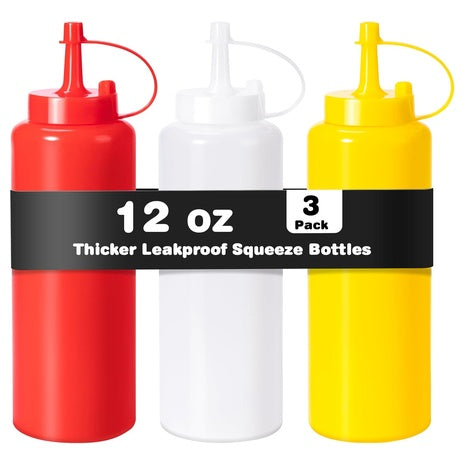 3 Condiment Squeeze Bottles